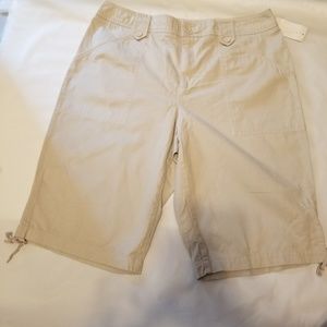 Caribbean Joe khaki bermuda shorts size 14